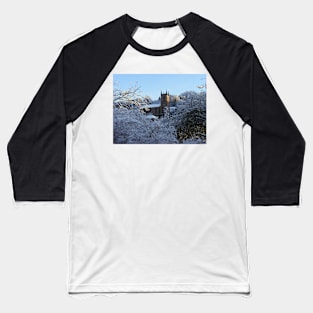 Ironbridge Church in Spring Snow Baseball T-Shirt